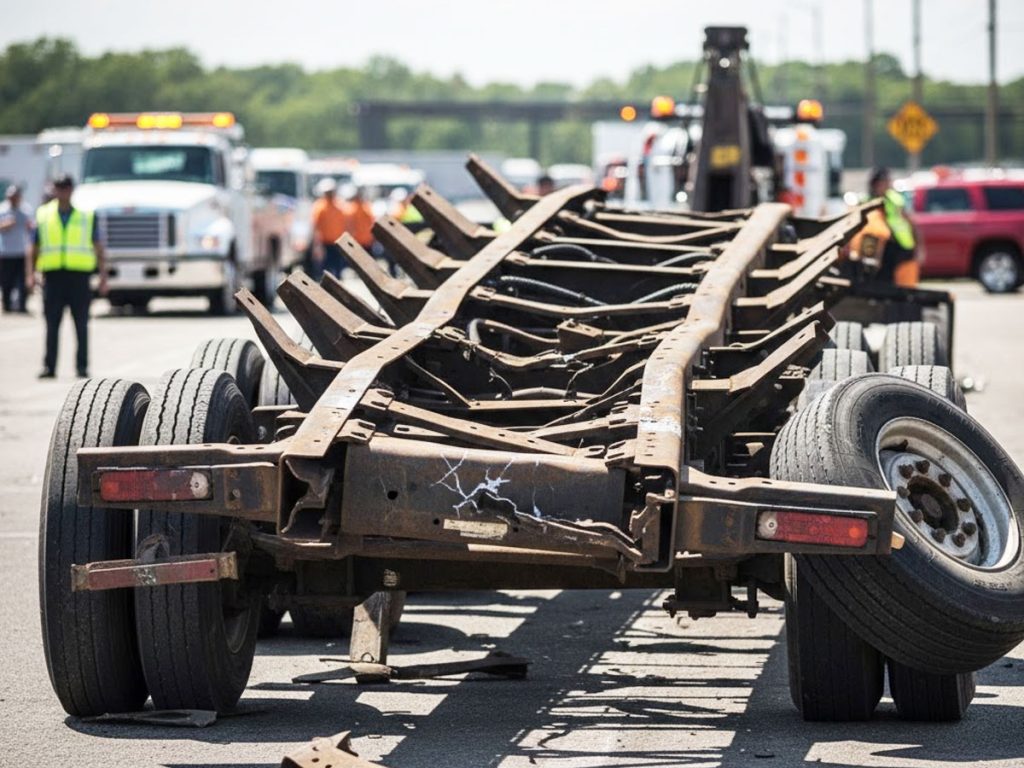 Hình ảnh Hư hỏng Nền (Dead Chassis) Sơ mi Rơ moóc