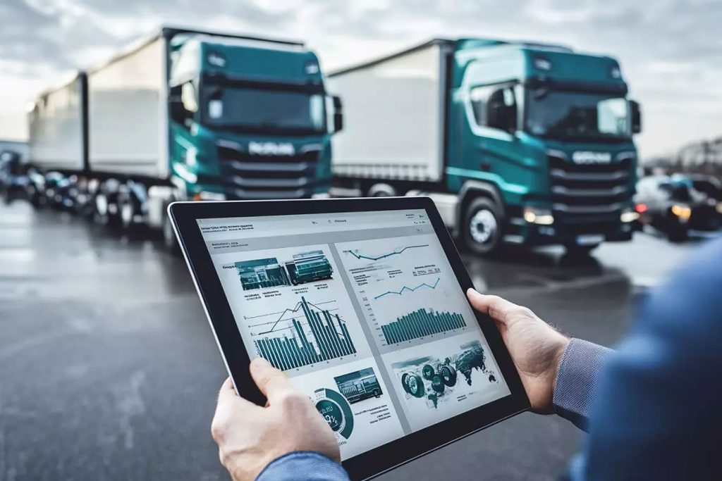 Sơ đồ Hệ thống Phần mềm Kế toán Logistics tích hợp với Quản lý Đội xe (Fleet Management System)