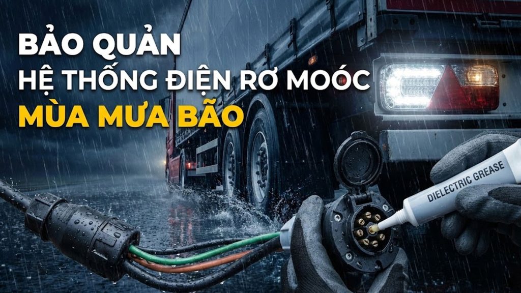 Cách bảo quản hệ thống điện rơ moóc trong mùa mưa bão