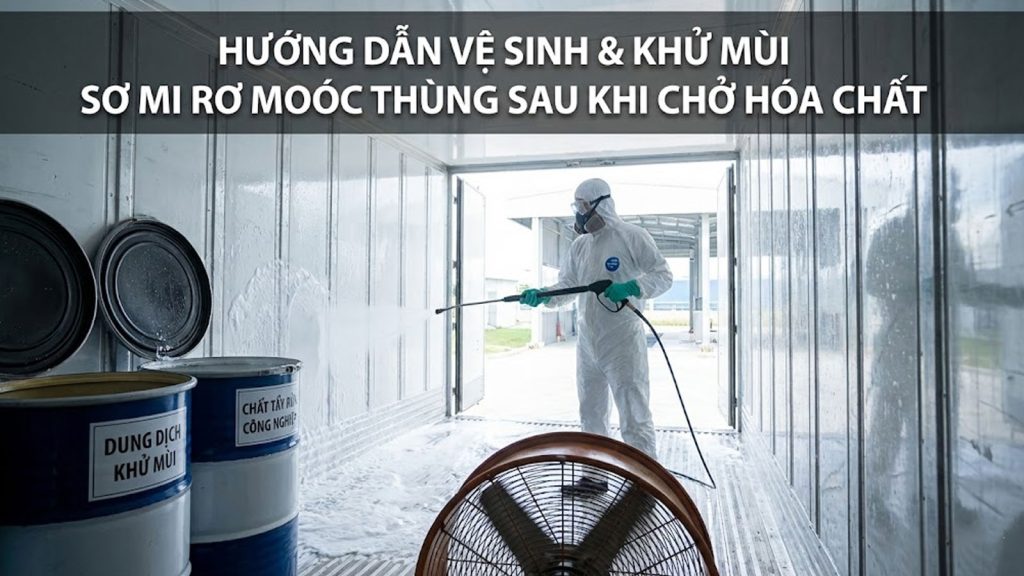 Cách khử mùi và làm sạch sơ mi rơ moóc thùng sau khi chở hàng hóa phẩm