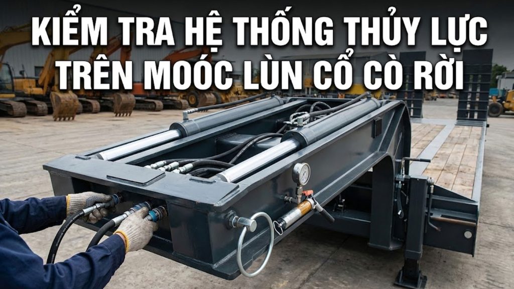 Kiểm tra hệ thống thủy lực trên moóc lùn cổ cò rời