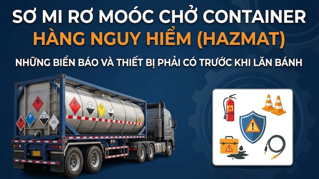 Sơ Mi Rơ Moóc Chở Container Hàng Nguy Hiểm