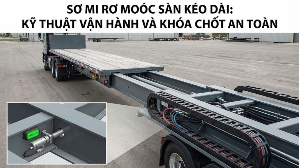 Sơ mi rơ moóc sàn kéo dài: Kỹ thuật vận hành và khóa chốt