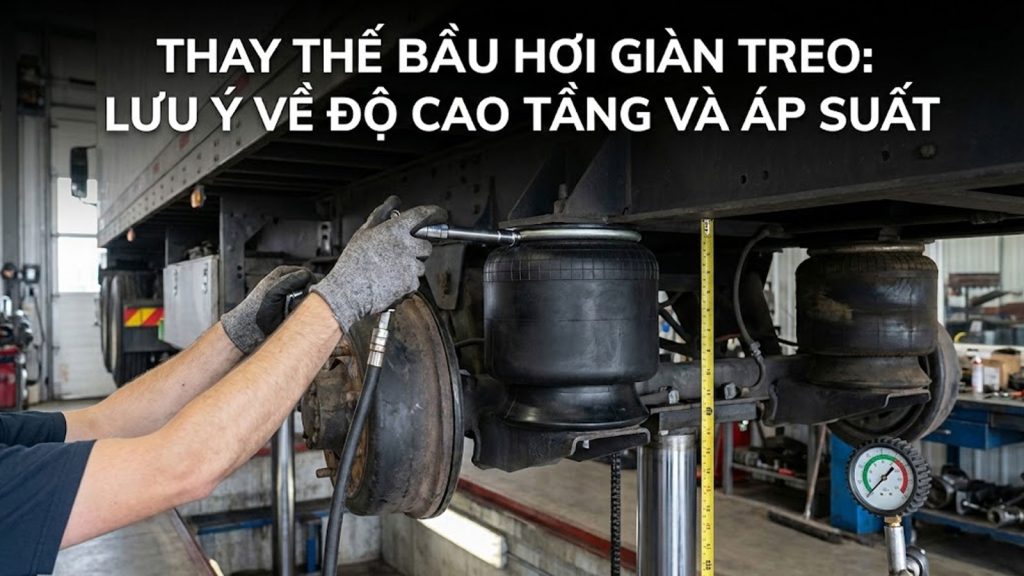 Thay thế bầu hơi giàn treo: Lưu ý về độ cao tầng và áp suất