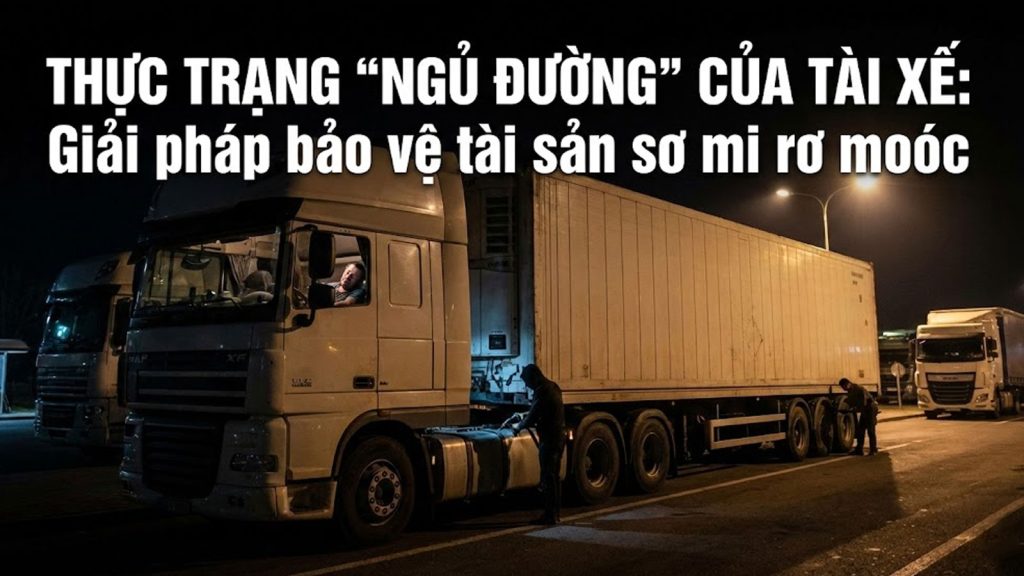 Thực trạng "ngủ đường" của tài xế: Giải pháp bảo vệ tài sản sơ mi rơ moóc
