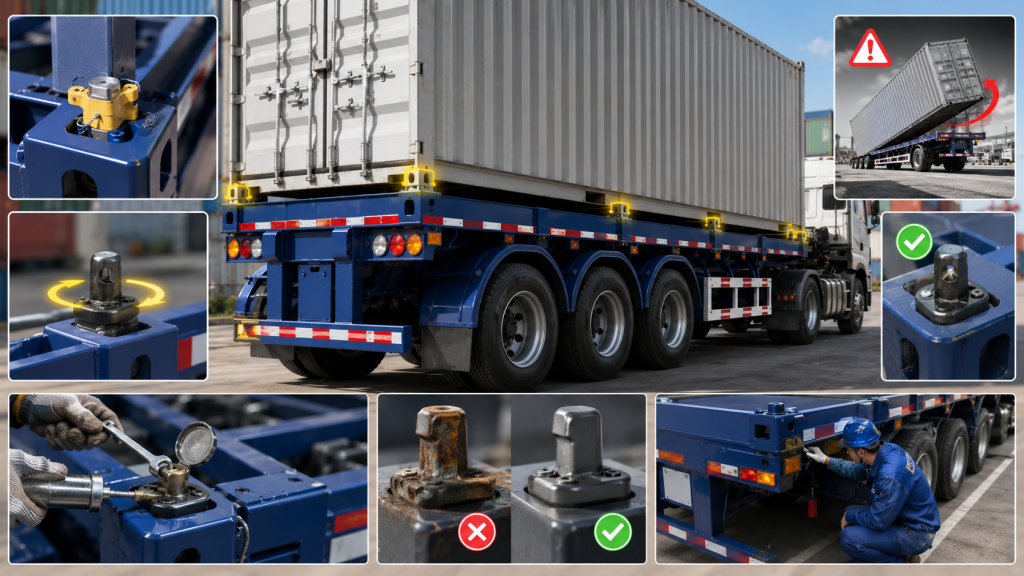 THỦ TỤC XE MOÓC: TẦM QUAN TRỌNG CỦA VIỆC SỬ DỤNG KHÓA CONTAINER CHUẨN