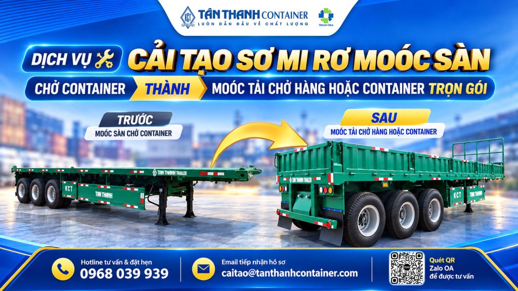Bài toán kinh tế: Cải tạo sơ mi rơ mooc tải sàn hay mua mới J43-BA-02?