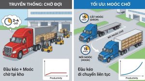 Tối ưu hóa chuỗi cung ứng bằng cách dùng "moóc chờ" tại kho