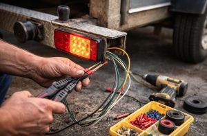 PHƯƠNG PHÁP ĐO CHẨN ĐOÁN CHẬP MẠCH, DÒ DÒNG MÁT HỆ THỐNG ĐÈN LED GẦM SƠ MI RƠ MOÓC